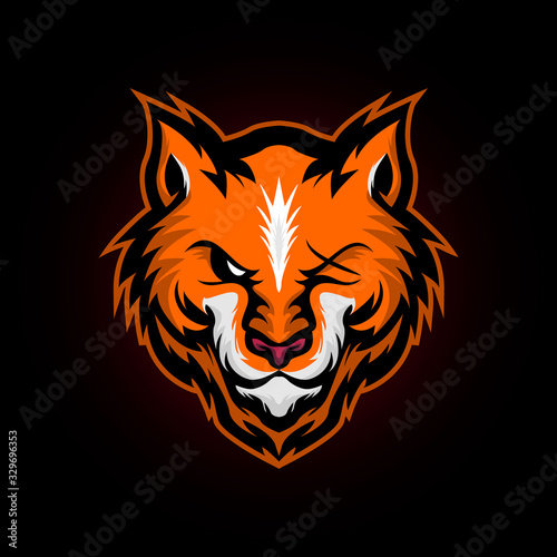 fox with one eyes blind mascot