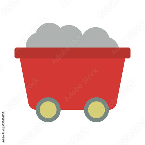 coal wagon transport isolated icon