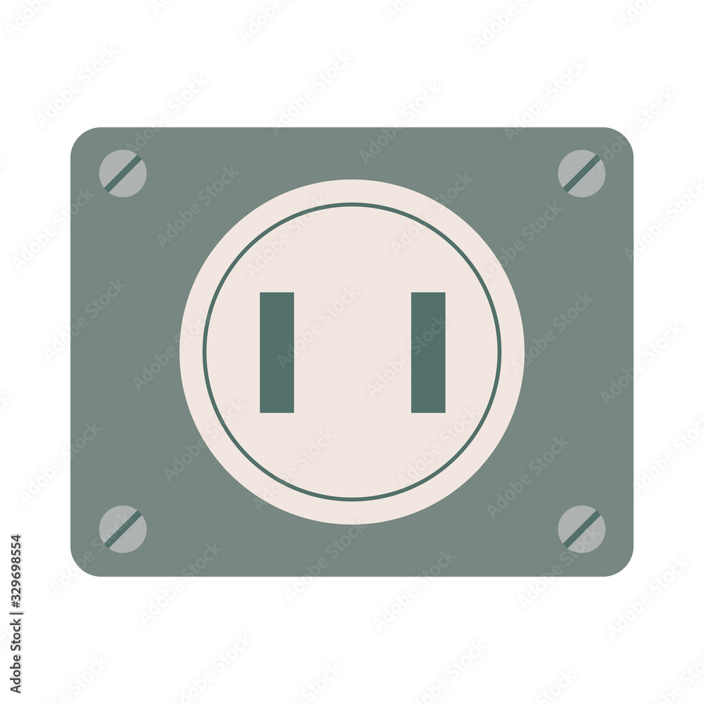 electric connection socket isolated icon electric connection socket isolated icon