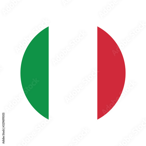 Simple vector button flag - Italy, Italy flag ,Italy national flag illustration symbol circle illustration design.