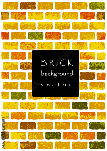 レンガ背景素材　茶色