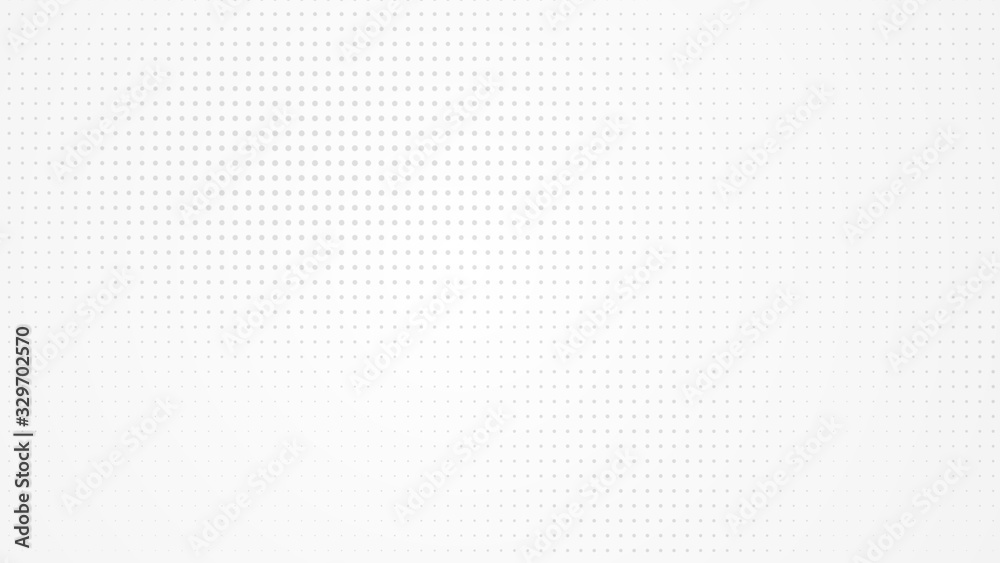 Fototapeta Dot white gray pattern gradient light texture background. Abstract technology big data digital background. 3d rendering.
