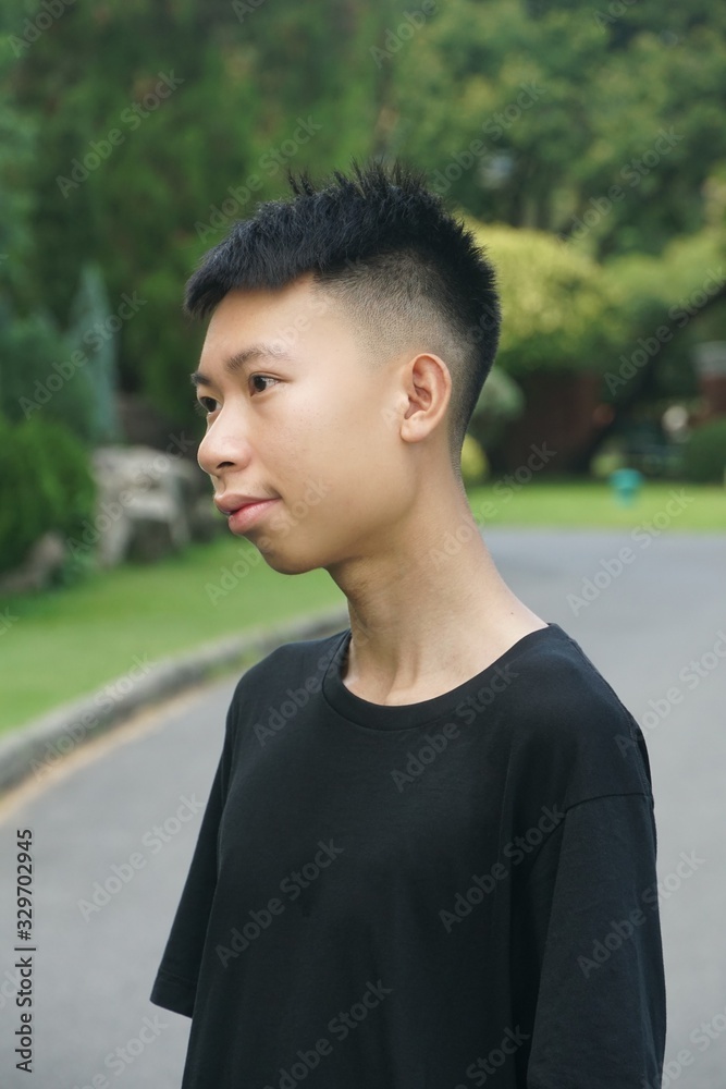 close up young man travel in Bangkok Thailand close up young man travel in Bangkok Thailand