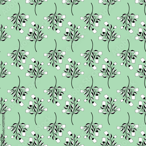 Seamless pattern nature plant.Botanical floral background.Design for home decor  fabric  carpet  wrapping.