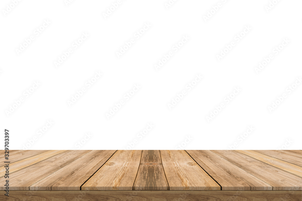 Wood table or wood floor with Green leaf isolated on white background for spring summer concept. Wood table or wood floor with Green leaf isolated on white background for spring summer concept.
