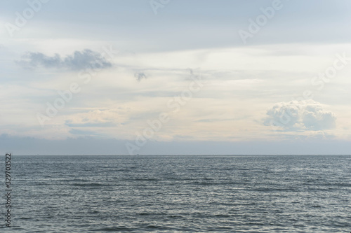 landscape sea and sky with clouds