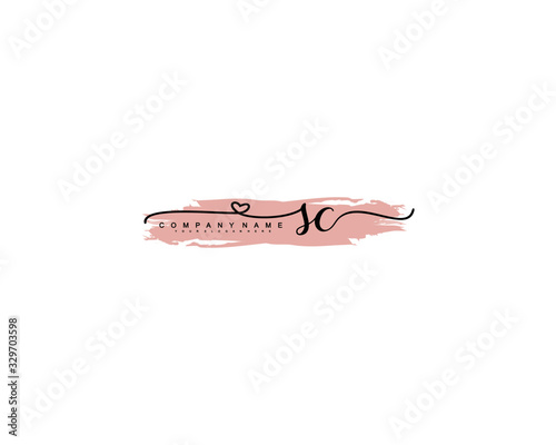 Letter SC handwrititing logo with a beautiful template
