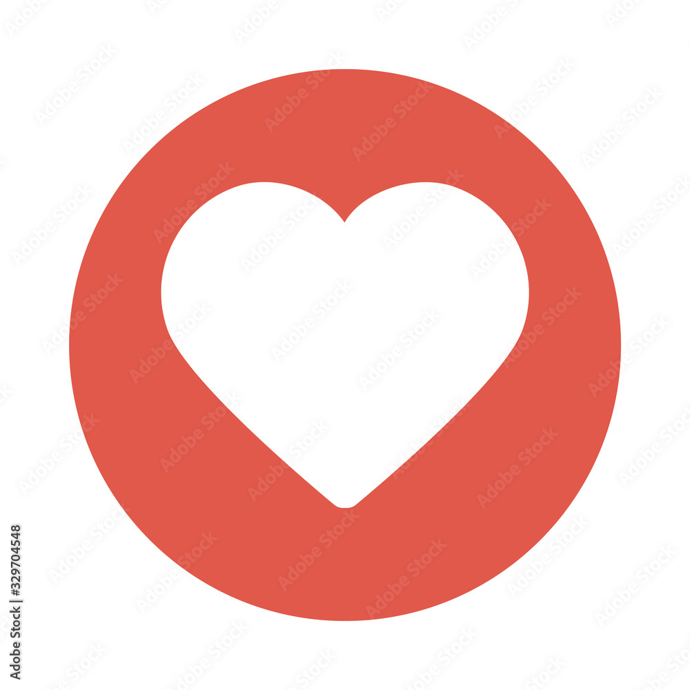 cute heart red , block and flat style icon cute heart red , block and flat style icon