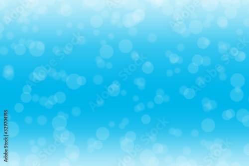 Abstract blur blue background with white bokeh soft light and glitter bright and glare .pattern effect sky and water