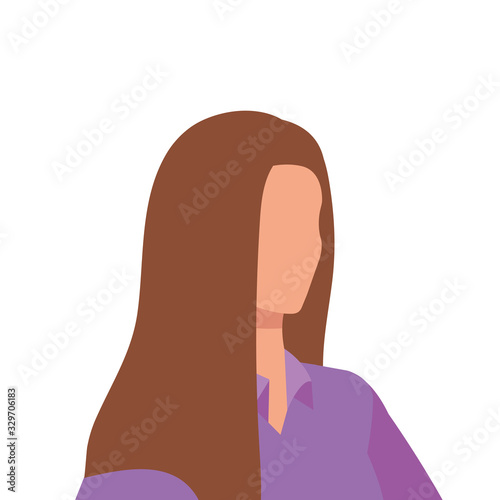 business woman elegant avatar character vector illustration design