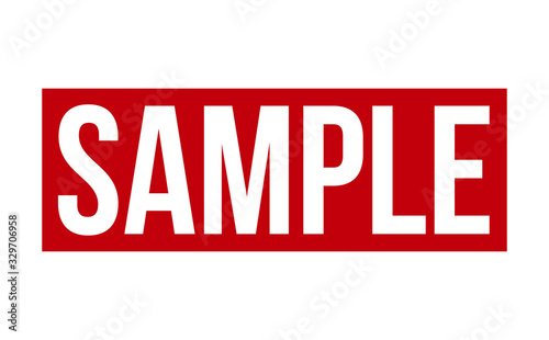 Sample Rubber Stamp. Red Sample Rubber Grunge Stamp Seal Vector Illustration - Vector