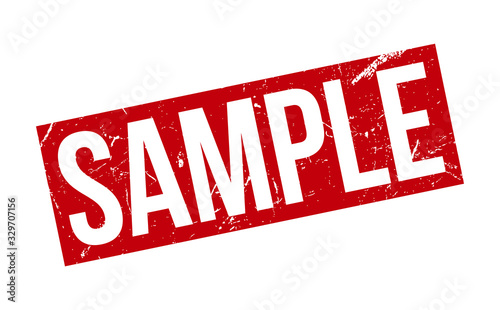 Sample Rubber Stamp. Red Sample Rubber Grunge Stamp Seal Vector Illustration - Vector