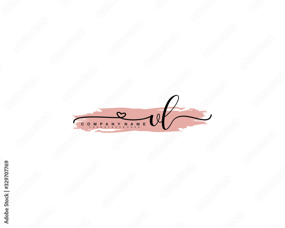 Letter VL handwrititing logo with a beautiful template Stock Vector ...