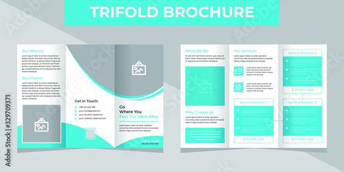 Travel trifold brochure template