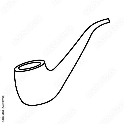 smoking pipe traditional isolated icon vector illustration designicon