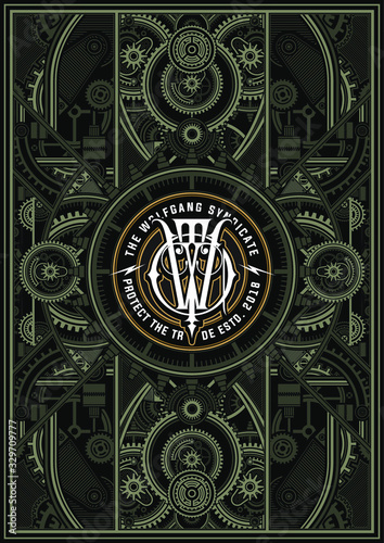 Steampunk Poster Chapter are perfect for using on poster, badges and other creative applications.