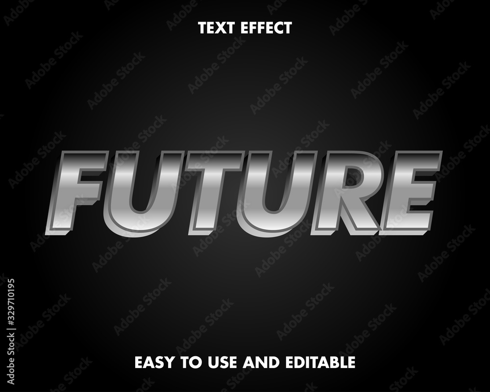Silver Text Effect modern typography italic alphabet fonts set Premium Vector