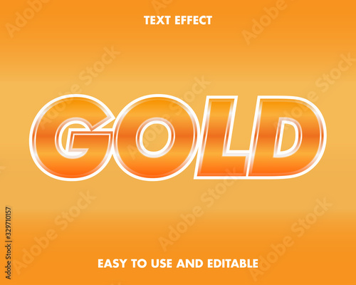 Realistic Gold Text Effect alphabet Gold font. Typography exclusive and elegant gold fonts Premium Vector