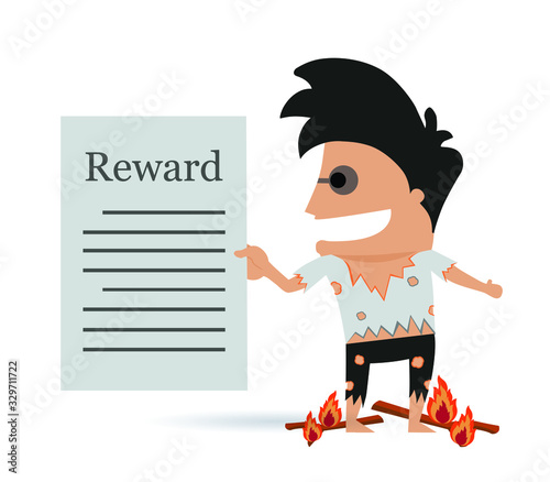 fire Reward concept ,illustration icon for web design