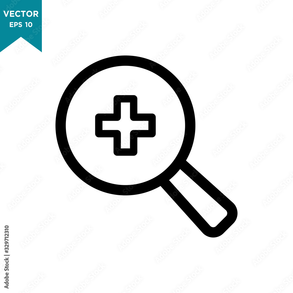 magnifying glass vector icon in trendy flat design magnifying glass vector icon in trendy flat design