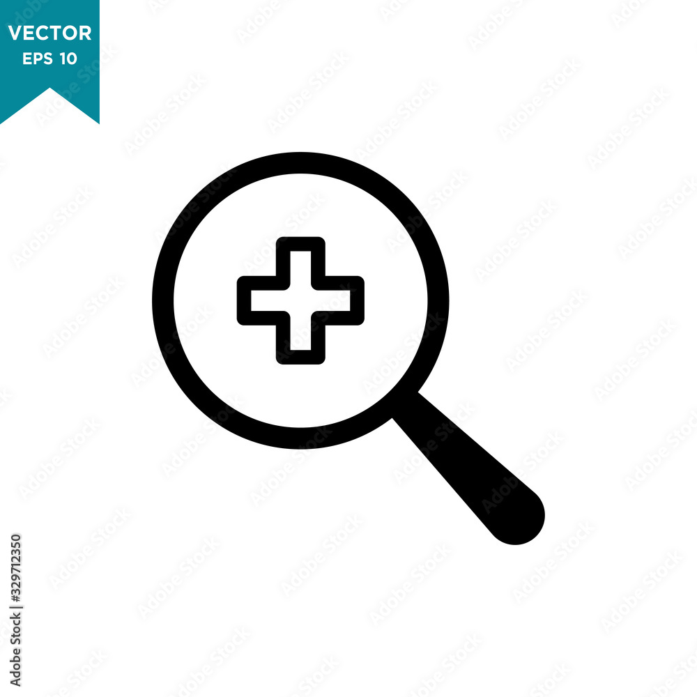magnifying glass vector icon in trendy flat design magnifying glass vector icon in trendy flat design