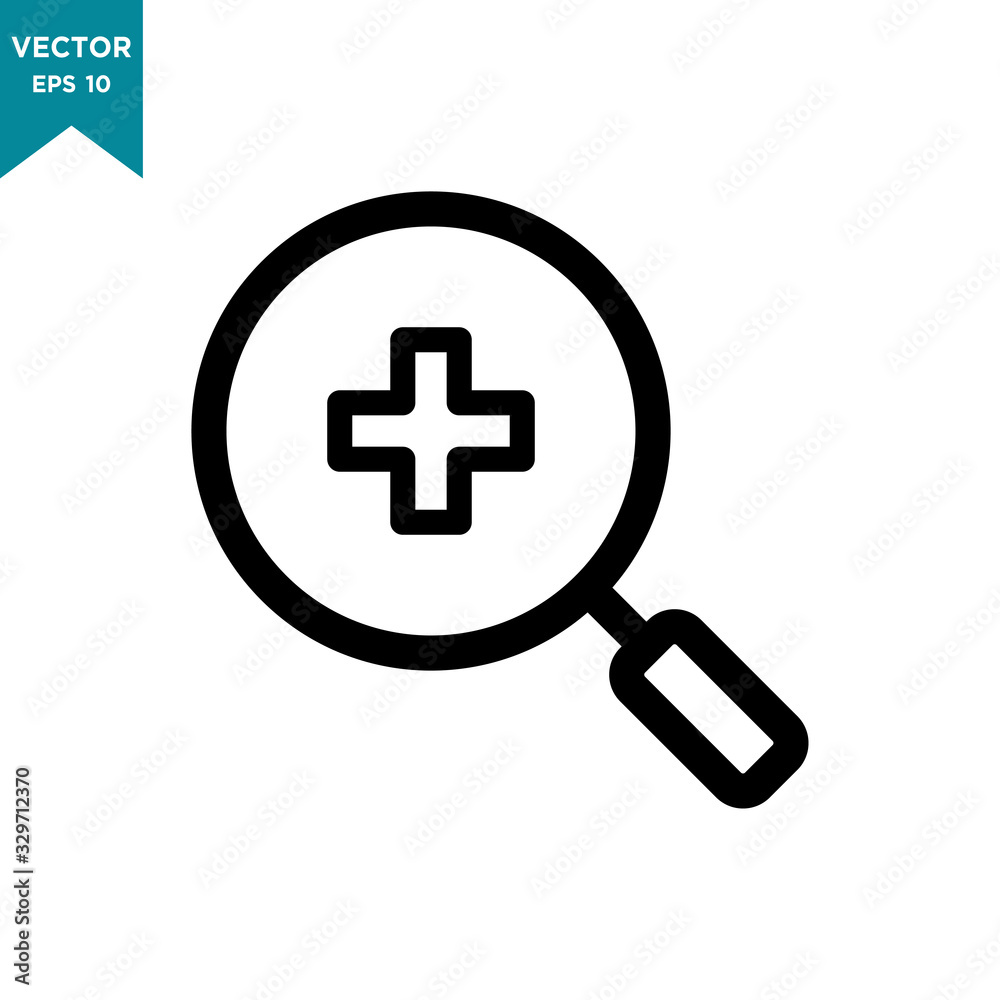 magnifying glass vector icon in trendy flat design magnifying glass vector icon in trendy flat design