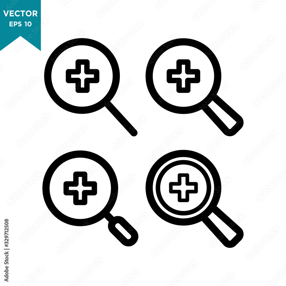 magnifying glass vector icon in trendy flat design magnifying glass vector icon in trendy flat design