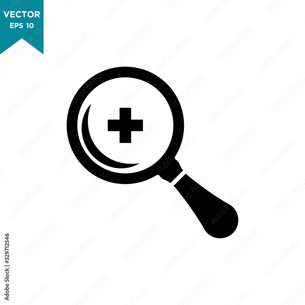magnifying glass vector icon in trendy flat design magnifying glass vector icon in trendy flat design