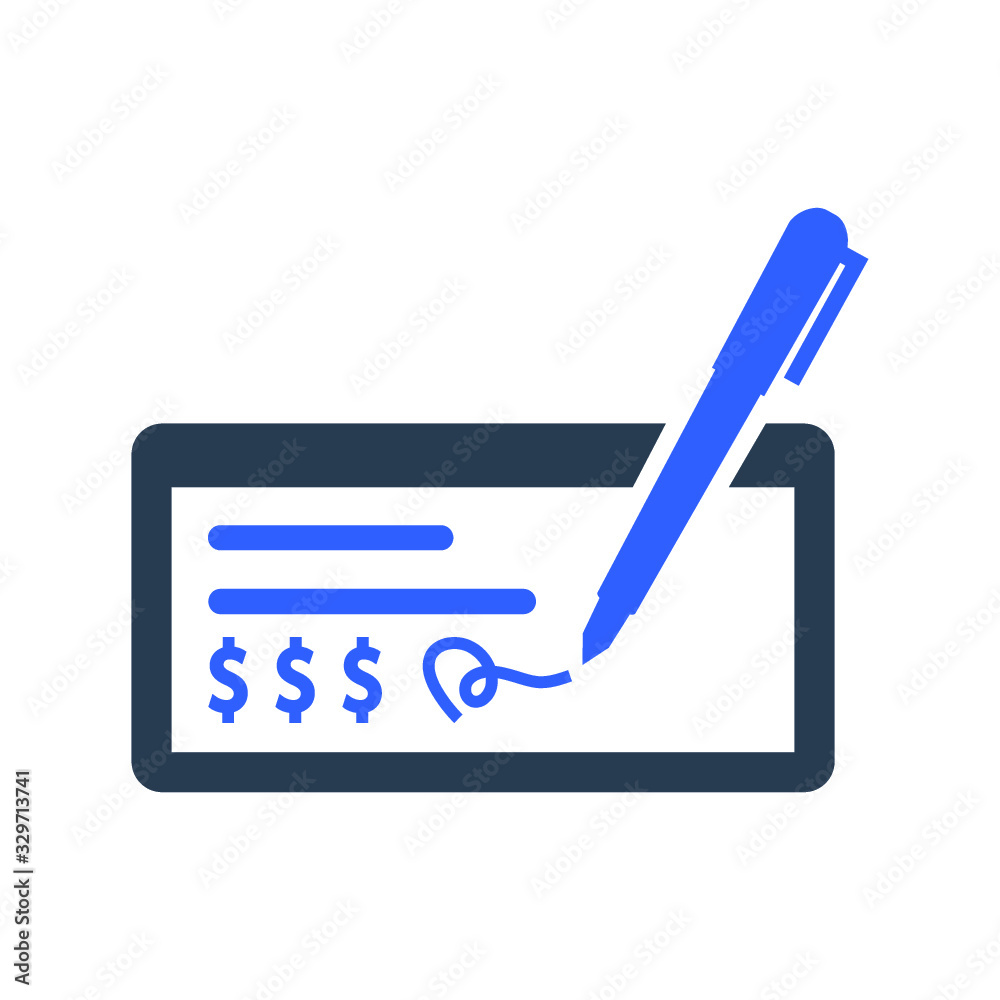 Bank check icon Bank check icon