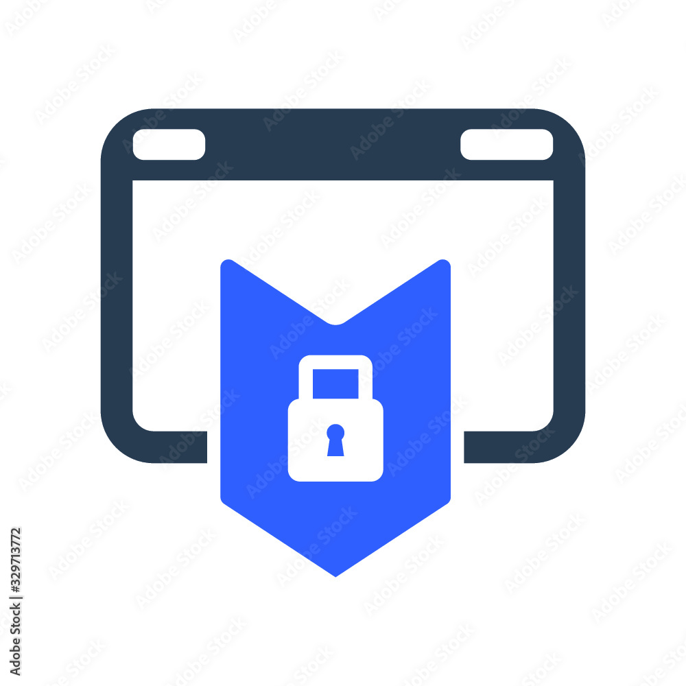 Internet secure icon Internet secure icon