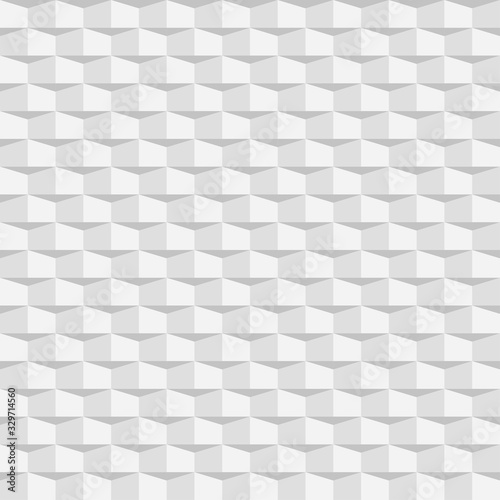 Protruding Squares Seamless Pattern Light Grey Vector Background