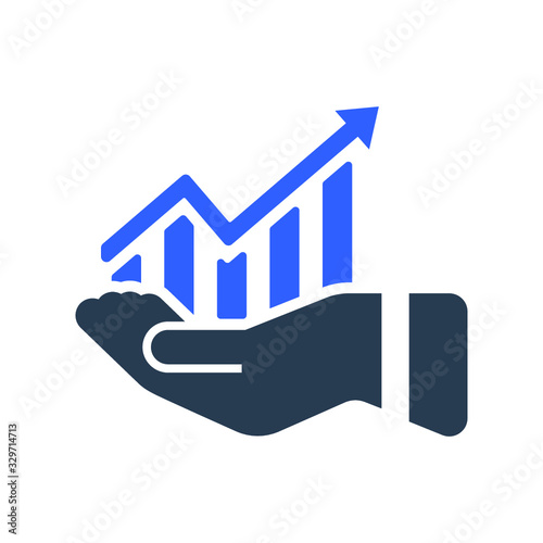 Business growth icon