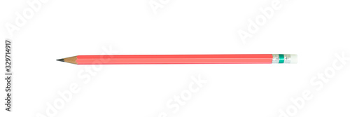 Pencil with Copy Space Isolated on a White Background.