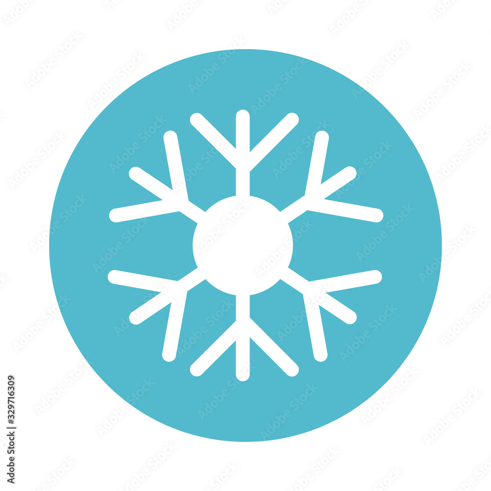 winter snowflake, block and flat style icon winter snowflake, block and flat style icon
