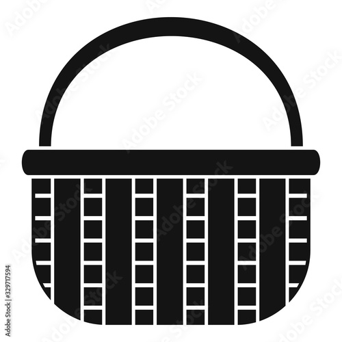 Container wicker icon. Simple illustration of container wicker vector icon for web design isolated on white background