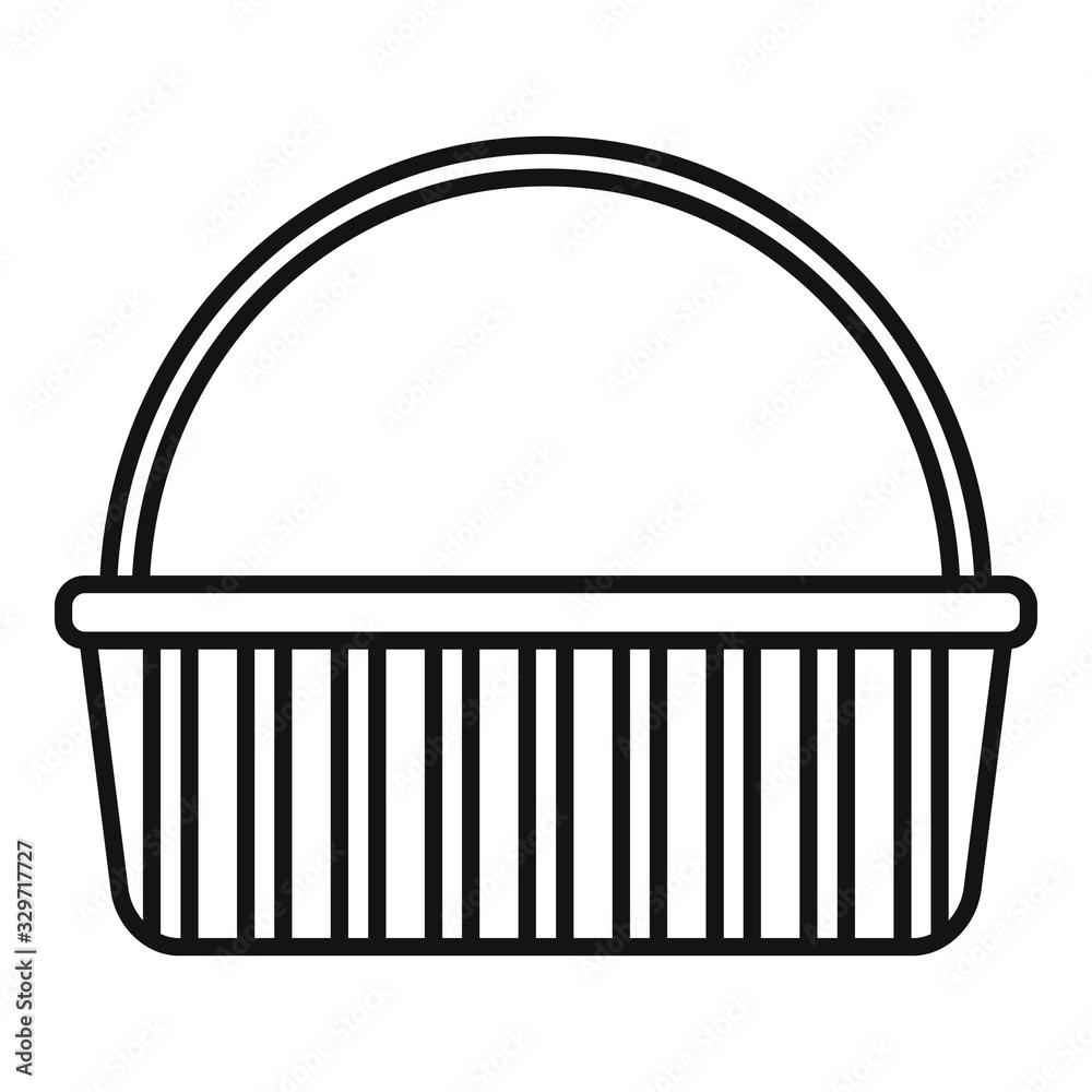 Wicker straw icon. Outline wicker straw vector icon for web design isolated on white background Wicker straw icon. Outline wicker straw vector icon for web design isolated on white background