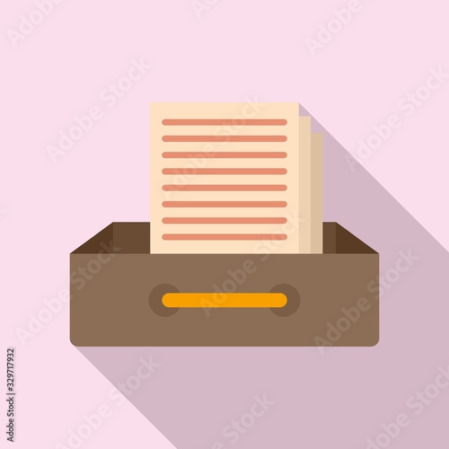Request archive folder icon. Flat illustration of request archive folder vector icon for web design