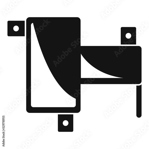 Broken phone piece icon. Simple illustration of broken phone piece vector icon for web design isolated on white background