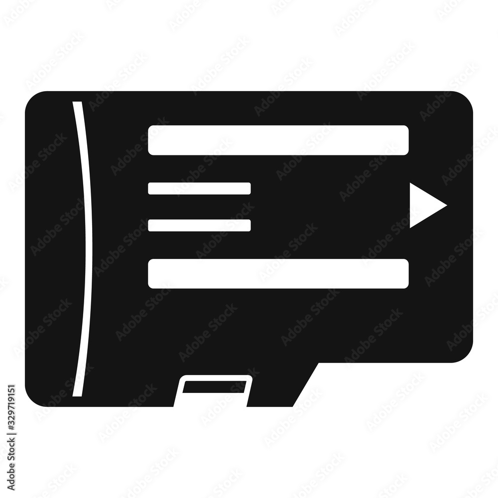 Fototapeta premium Phone micro sd card icon. Simple illustration of phone micro sd card vector icon for web design isolated on white background