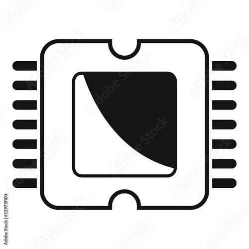 Phone processor icon. Simple illustration of phone processor vector icon for web design isolated on white background