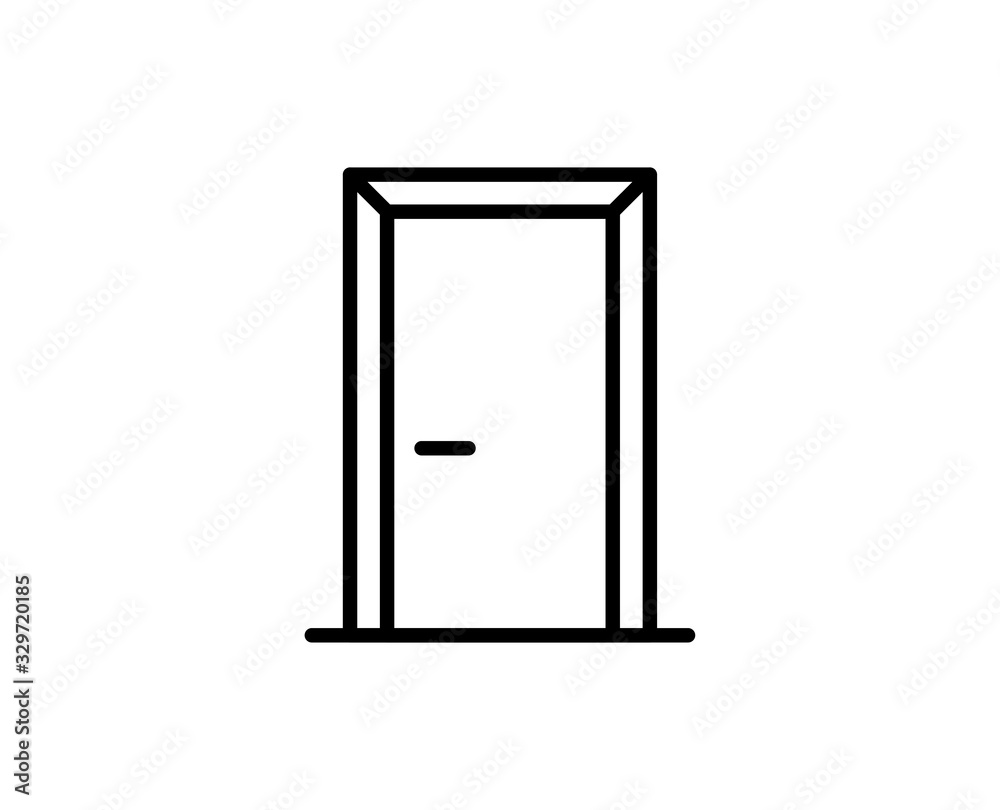 Door line icon.