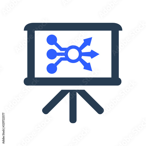 Presenting business tactics icon