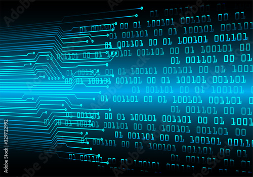 Blue cyber circuit future technology concept background