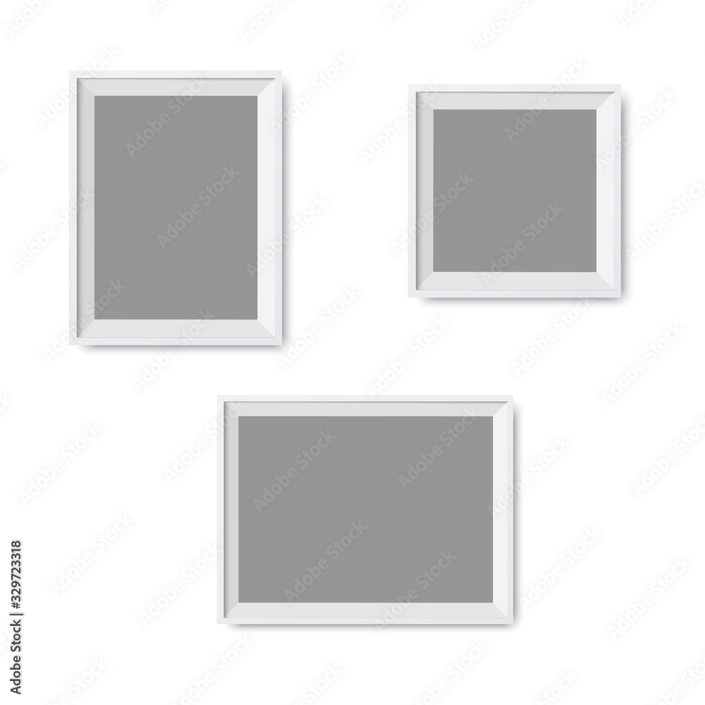 Realistic set of picture frames. Vector. Realistic set of picture frames. Vector.