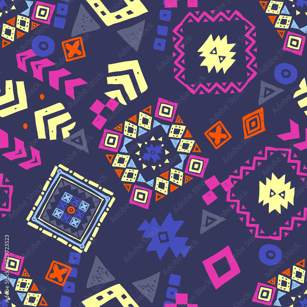 Seamless Ethnic pattern. Tribal vector abstract background