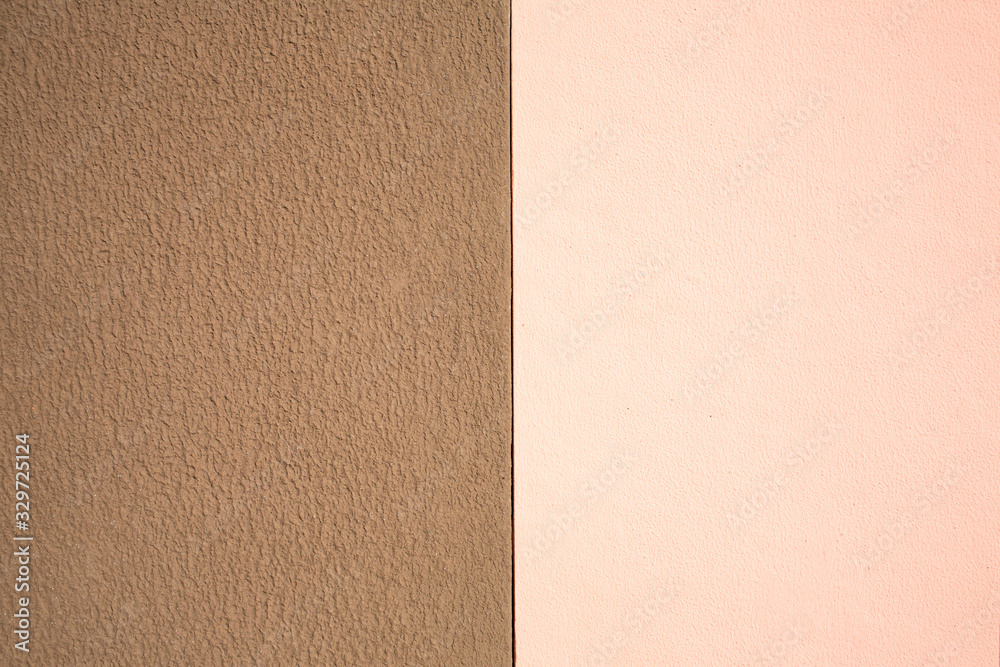 Fototapeta premium Pink colour and Brown colour Cement texture wall, Stucco wall, Concrete background, stone rough surface, For interior and exterior building concept