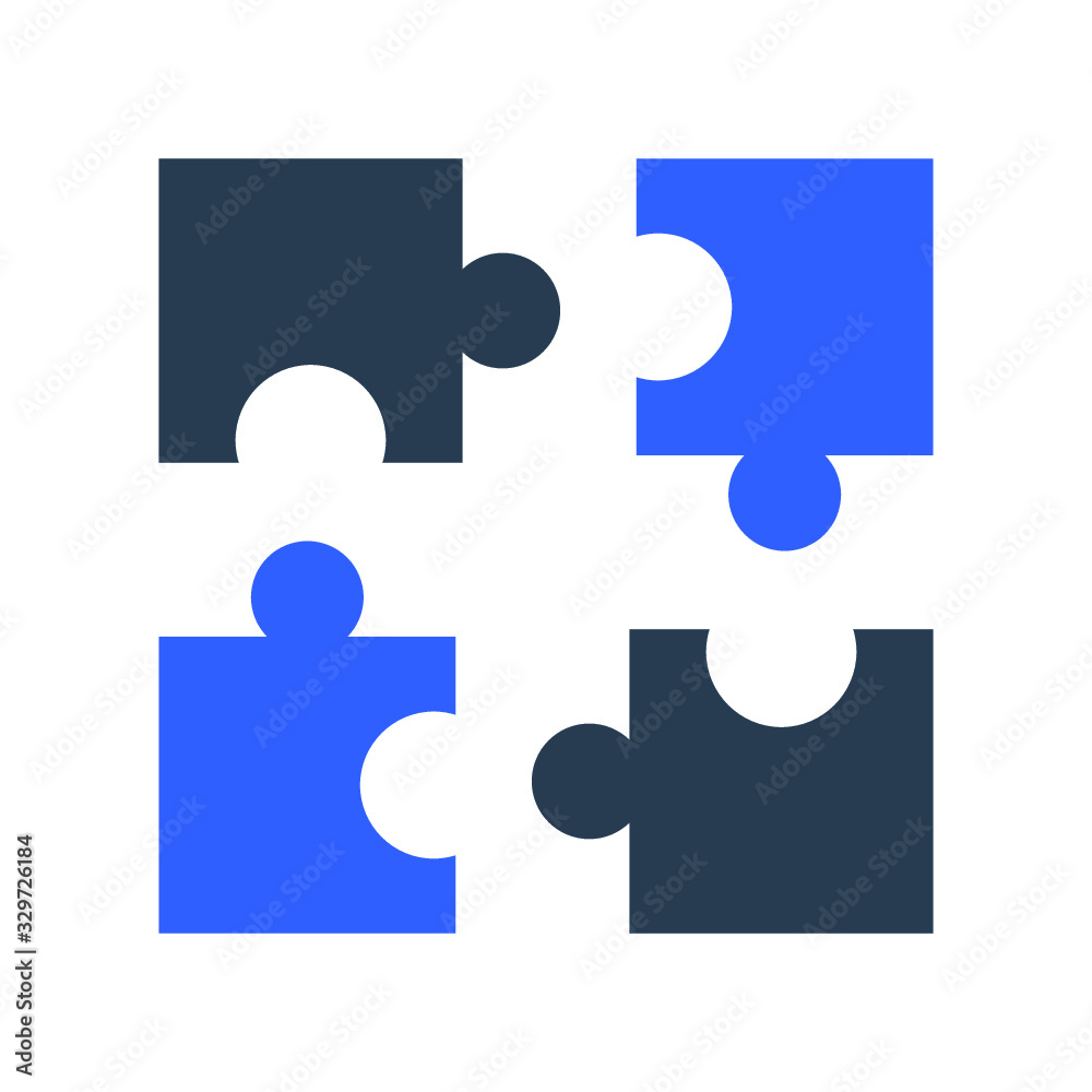 Cooperation, puzzle icon Cooperation, puzzle icon