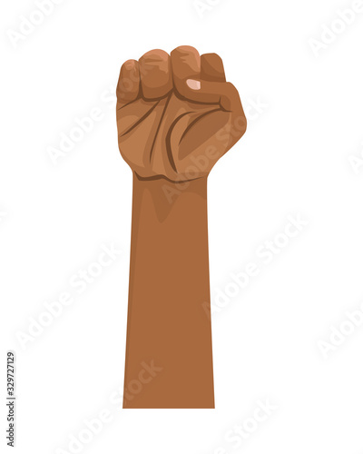 afro hand human fist fight icon