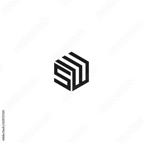 Letter SW WS S W  Logo Design Creative Modern Letters Vector Icon Logo Illustration