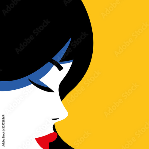 portrait of abstract young woman